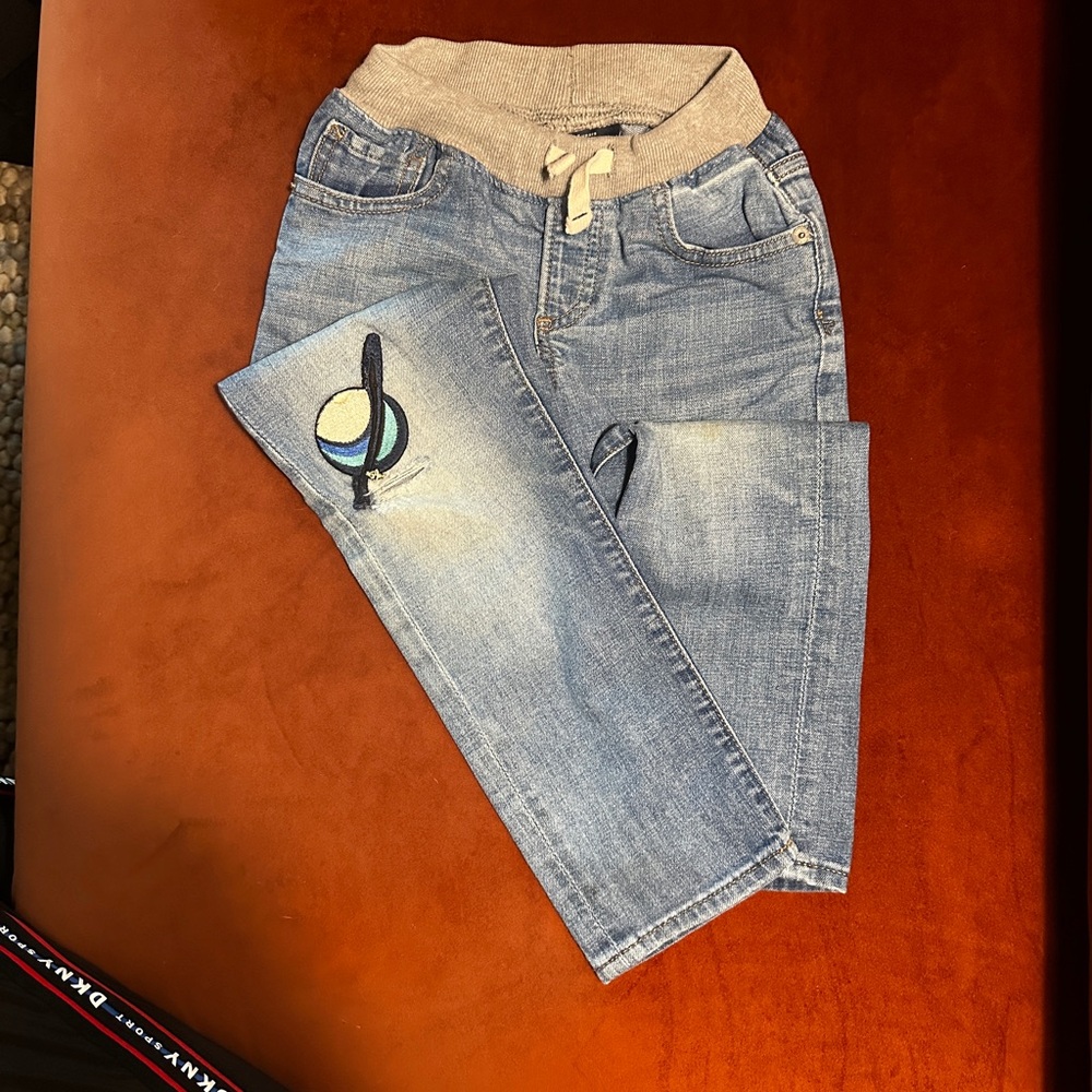 GAP Stylish Blue Jeans with Embroidered Detail Boy Age 5
